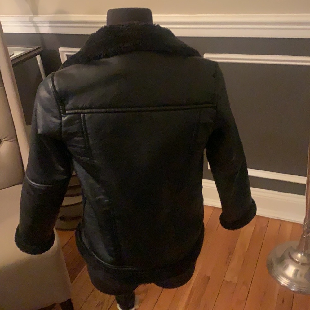 Zara girls fur lined coat.